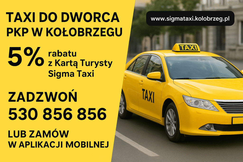 Taxi do dworca PKP w Kołobrzegu