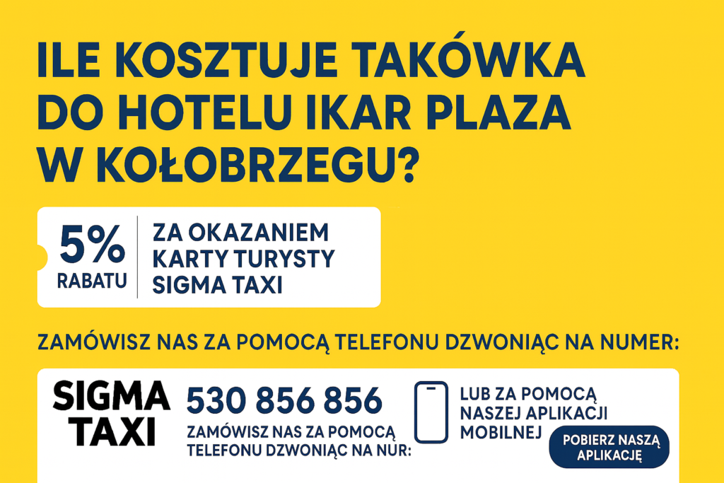 Ile kosztuje taksówka do Hotelu Ikar Plaza w Kołobrzegu